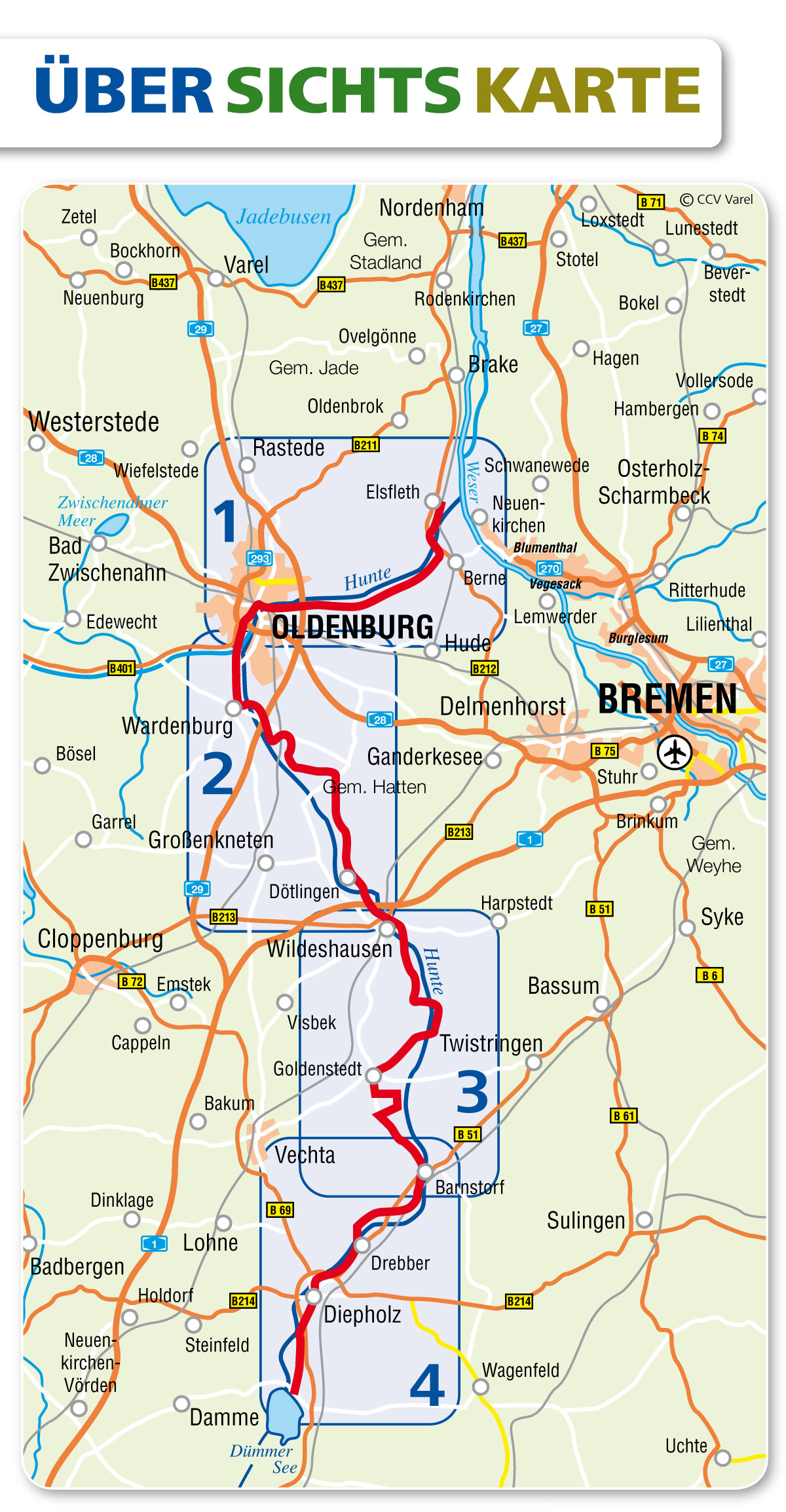 Hunte Radweg - Rad fahren Von der Wesermarsch bis zum Dümmer